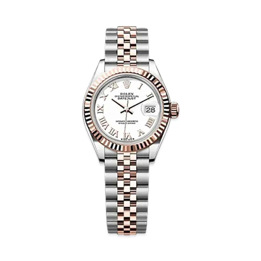 ROLEX Lady-Datejust 28mm Oystersteel & Everose Gold 279171 "White"