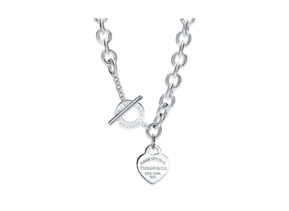 Tiffany & Co. Return to Tiffany Heart Tag Toggle Necklace "Sterling Silver"