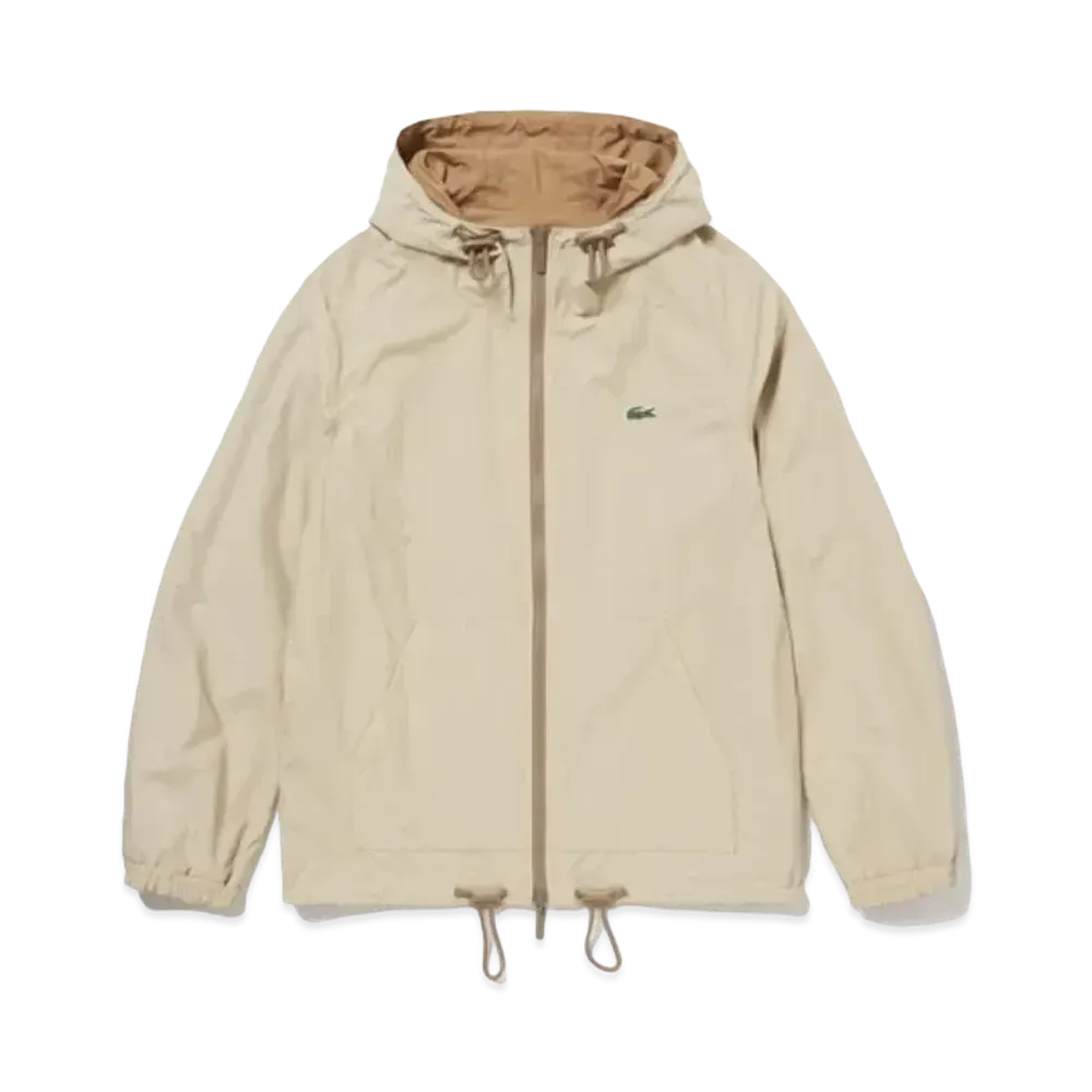 LACOSTE Reversible Hood Jacket "Light Brown"