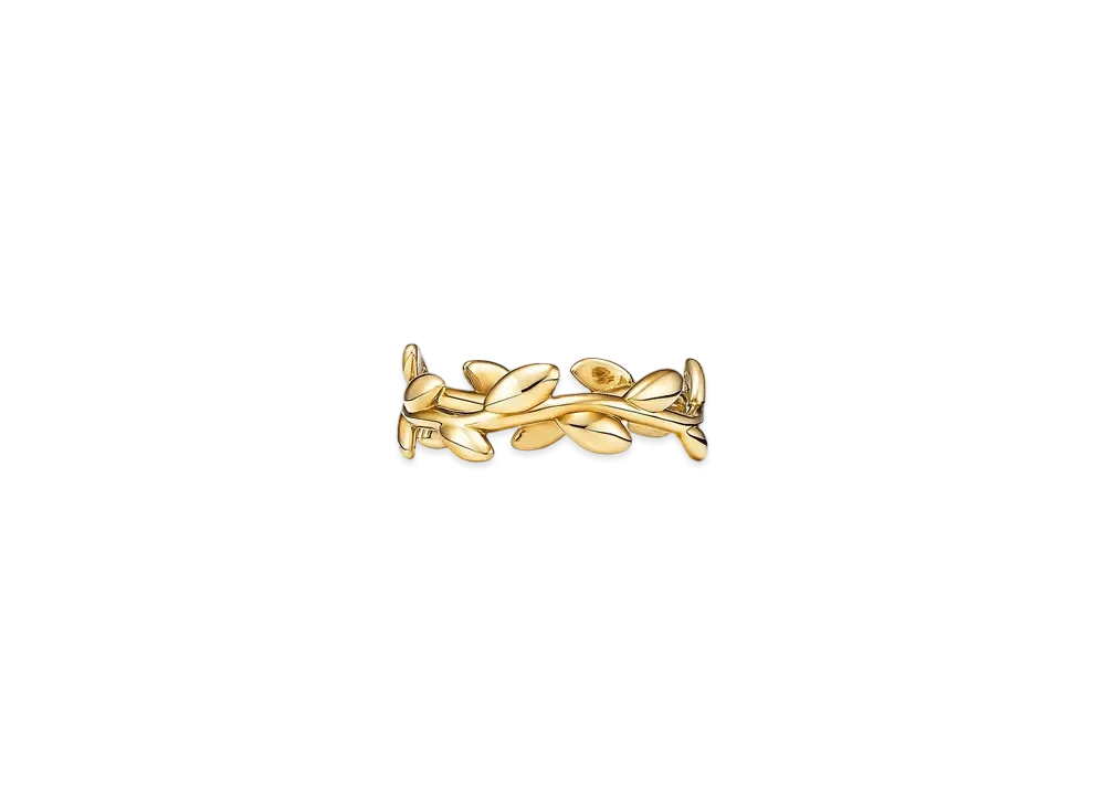 Tiffany & Co. Olive Leaf Band Ring 18K "Yellow Gold"