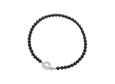 Tiffany & Co. Tiffany Beads Toggle Necklace Onyx "Black/Silver"