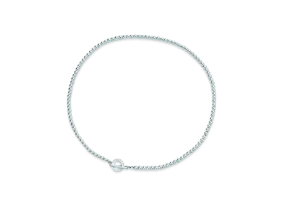 Tiffany & Co. Toggle Bead Necklace 4mm "Silver"