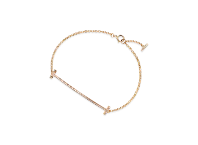 Tiffany & Co. T Smile Bracelet Diamond "18K Yellow Gold"