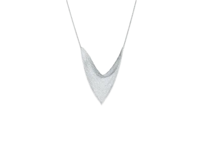 Tiffany & Co. Elsa Peretti Mesh Triangle Necklace "Silver"