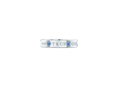 Tiffany & Co. Tiffany 1837 Ring Narrow Sapphire "Silver"