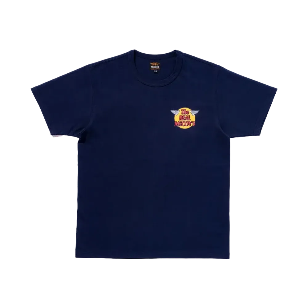 THE REAL McCOY'S The Real Mccoys Logo Tee S/S "Navy"