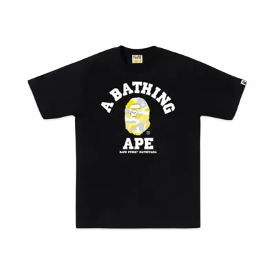 A BATHING APE Bape Store Matsuyama Camo College Tee "Black"