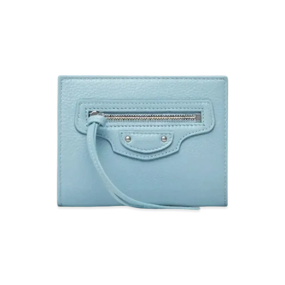 BALENCIAGA Neo Classic Bilfold Compact Wallet "Blue"