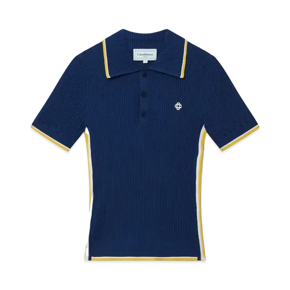 Casablanca Rib Polo Shirt "Navy"