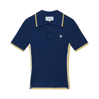 Casablanca Rib Polo Shirt "Navy"