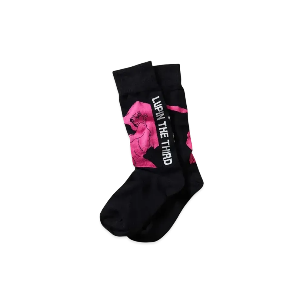 graniph x Lupin III Secret Long Socks "Black"