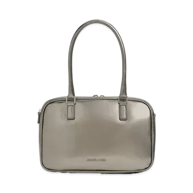 CHARLES & KEITH Sianna Textured Bowling Bag "Pewter"