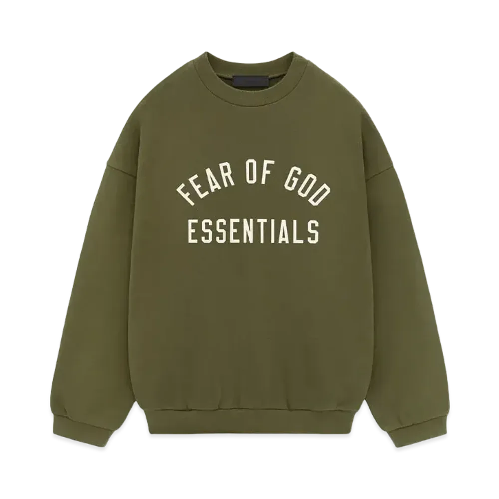 FEAR OF GOD ESSENTIALS Fleece Crewneck "Military"