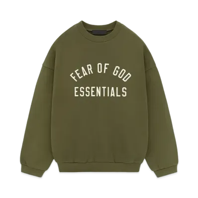 FEAR OF GOD ESSENTIALS Fleece Crewneck "Military"