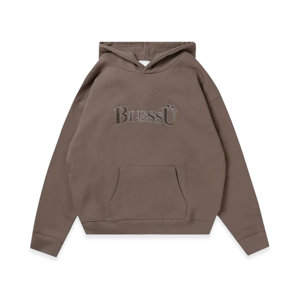 BLESS U BU OG Logo Hoodie "Greige"