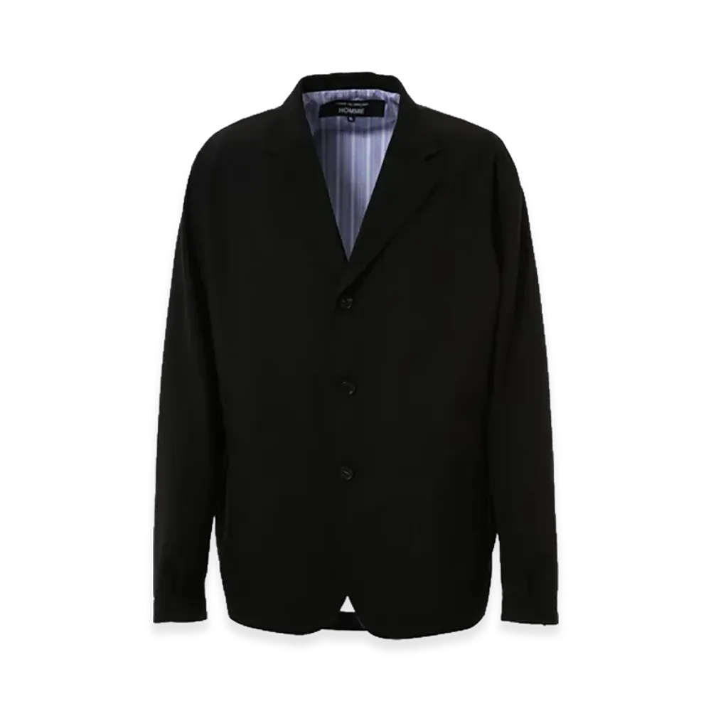 COMME des GARCONS HOMME Wool Poplin Basic Jacket "Black"