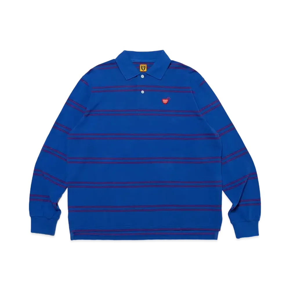 HUMAN MADE L/S Polo Shirt "Blue"