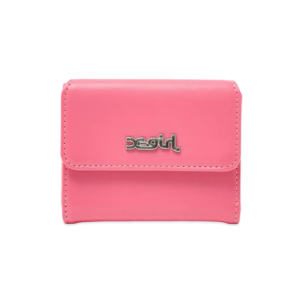X-Girl Women's Faux Leather Mini Wallet "Pink"