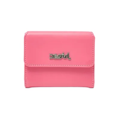 X-Girl Women's Faux Leather Mini Wallet "Pink"