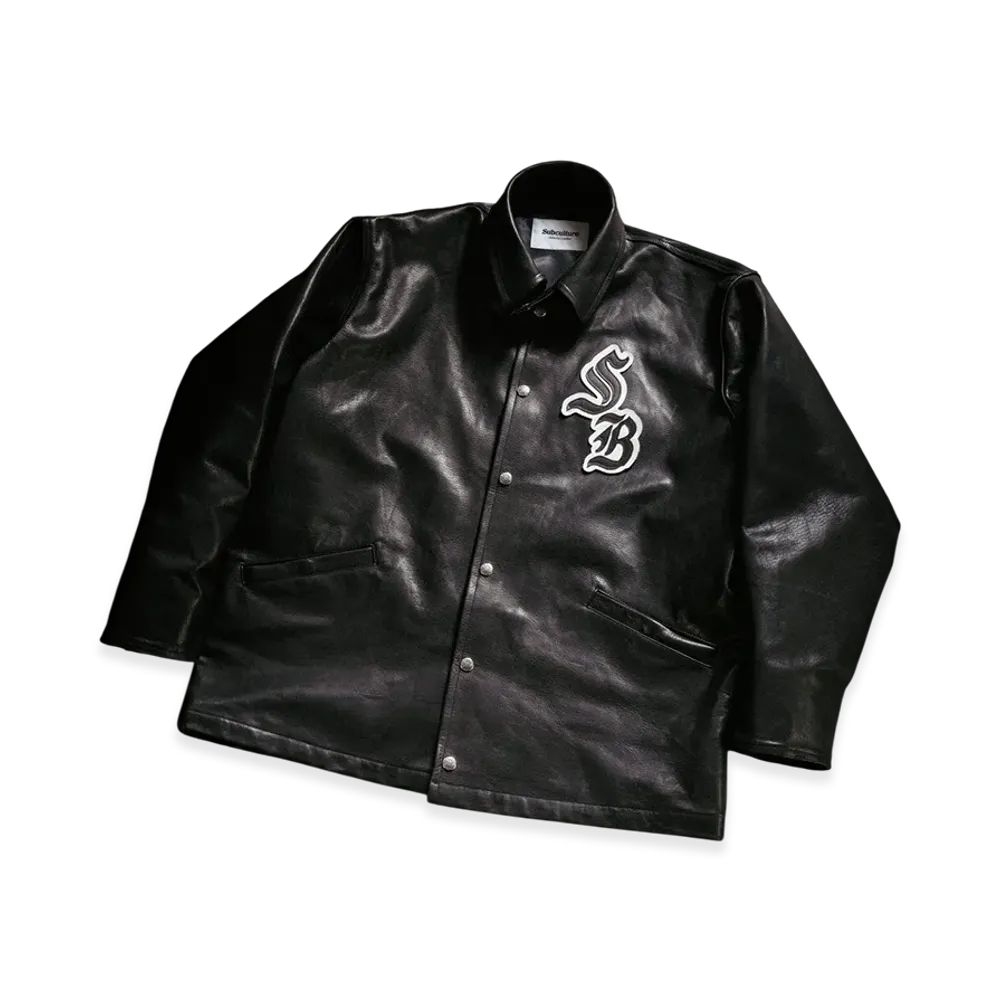 SubCulture x BerBerJin Leather Coach Jacket "Black"