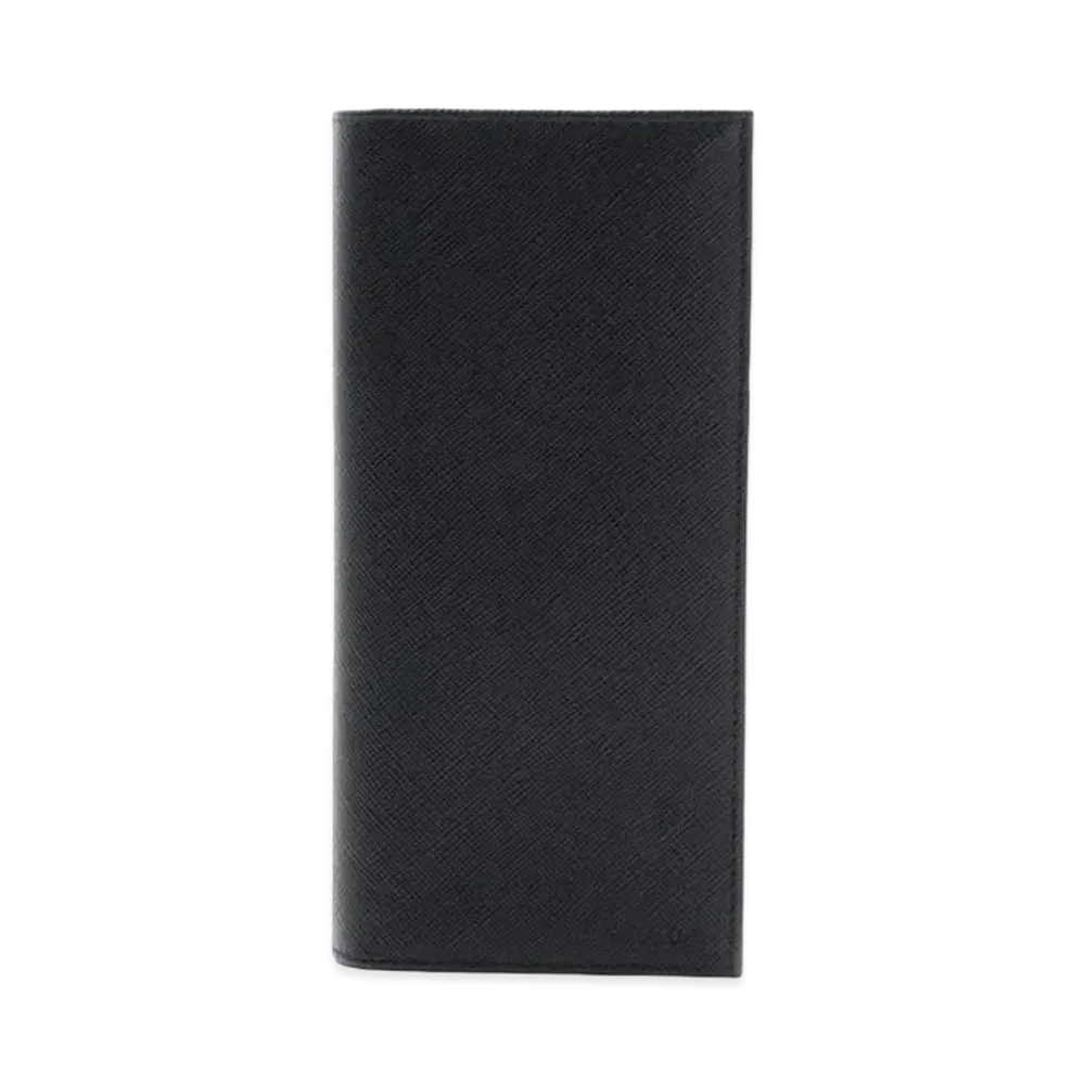PRADA Saffiano Leather Wallet "Black"