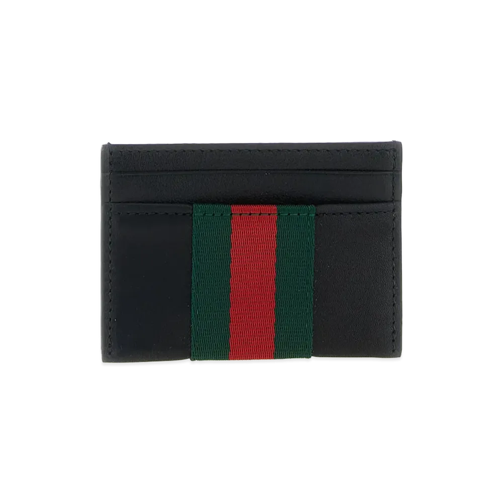 GUCCI 'Web Trademark' Card Holder "Black"