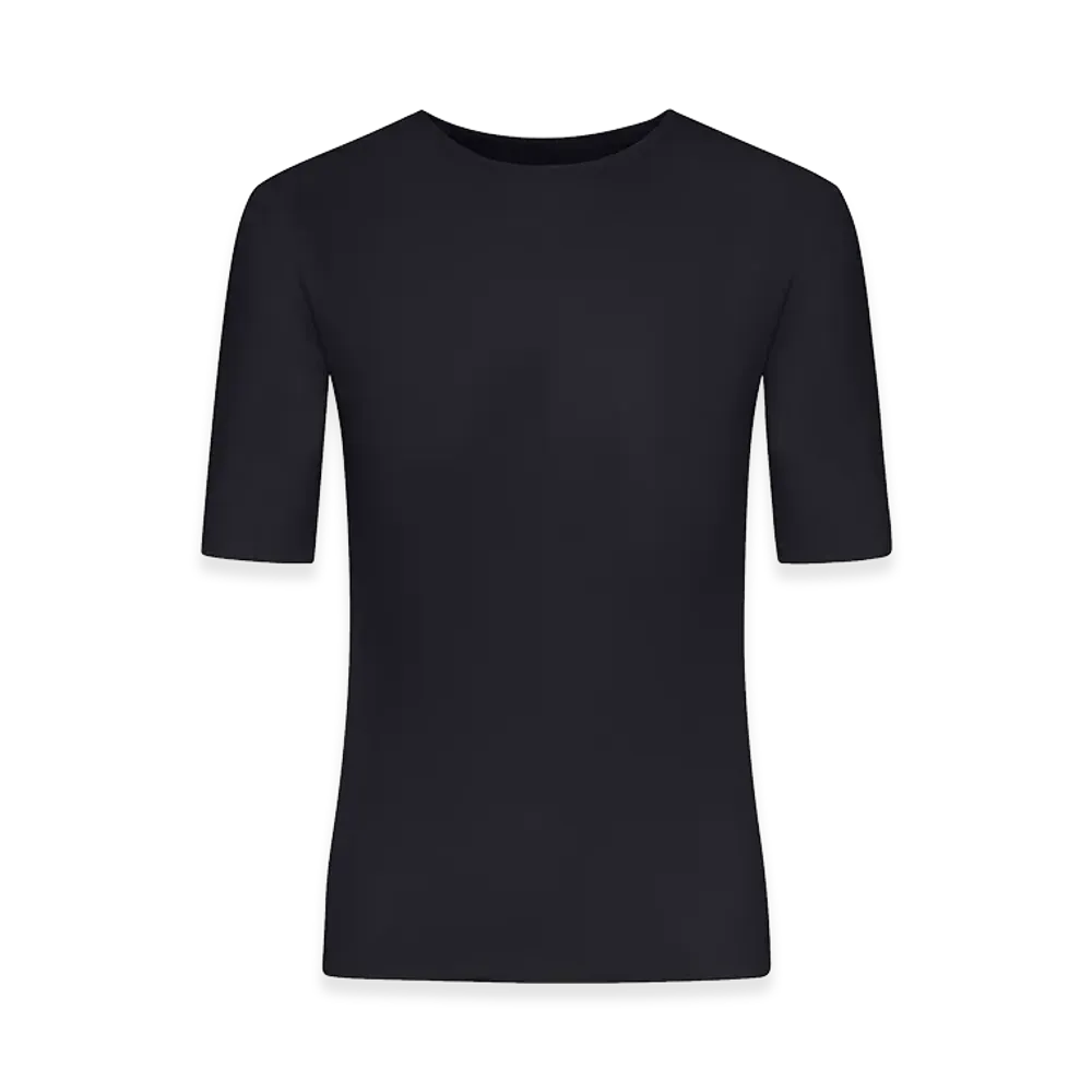 Jil Sander Women's Short-Sleeved Crepe T-Shirt "Black"