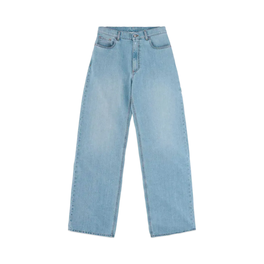 1017 ALYX 9SM Wide Leg Jeans with Buckle "Mid Blue"