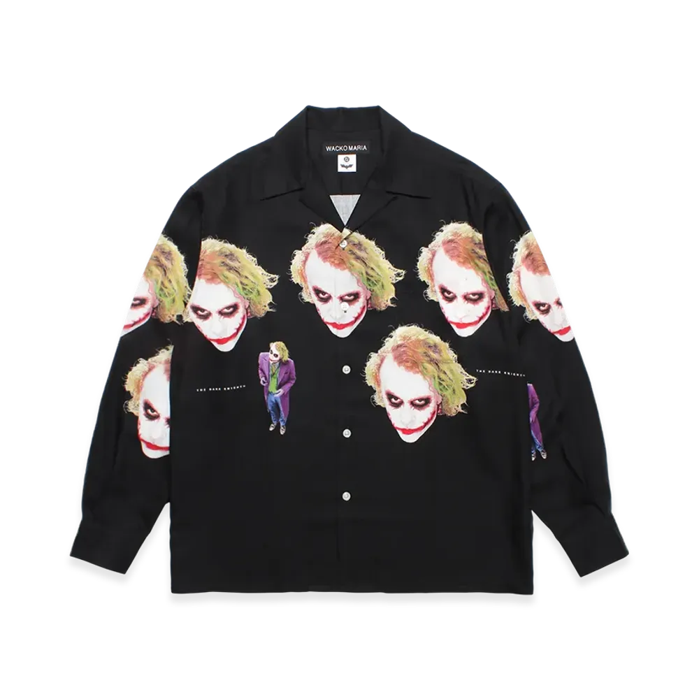 WACKO MARIA x The Dark Knight Trilogy L/S Hawaiian Shirt "Black"