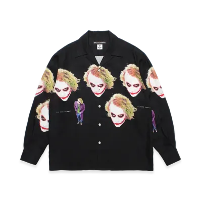 WACKO MARIA x The Dark Knight Trilogy L/S Hawaiian Shirt "Black"