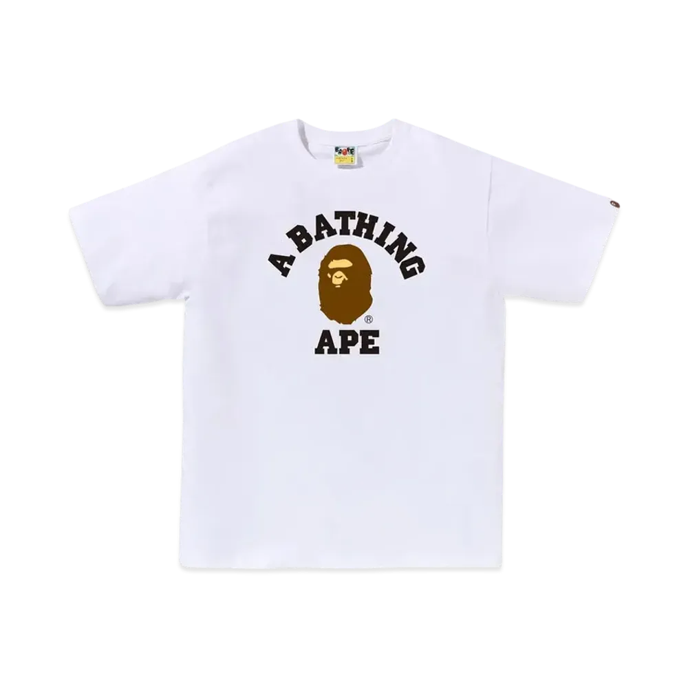 A BATHING APE College Tee "White"