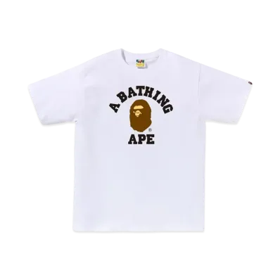 A BATHING APE College Tee "White"