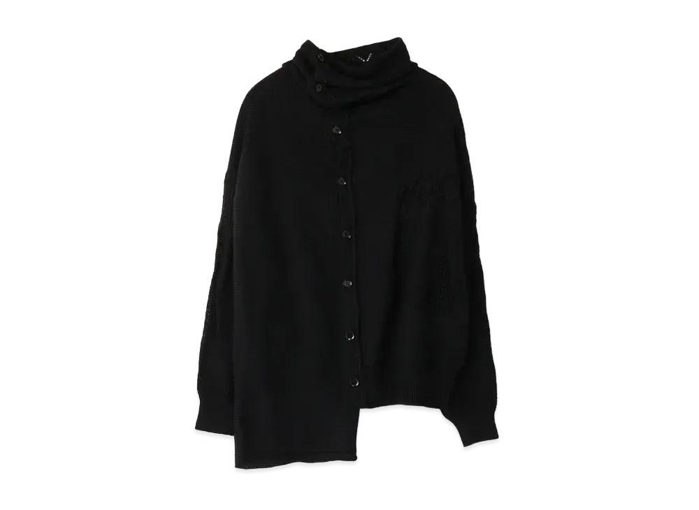 Yohji Yamamoto Y's RISMAT BY Y's PATCHWORK LACE DESIGN CARDIGAN "Black"