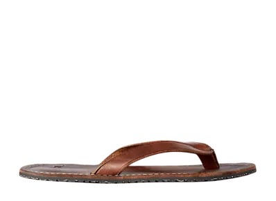 RRL Ralph Lauren Leather Flip-Flop "Dark Brown"