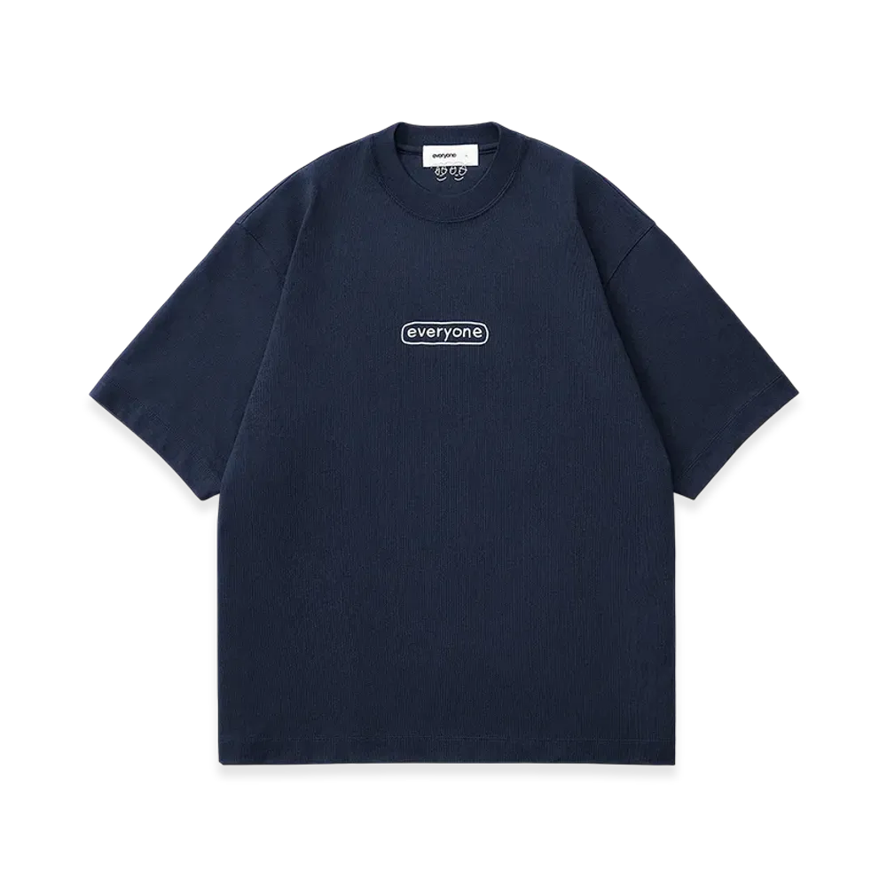 everyone j.30000 Sketchy Logo Short Sleeve Tee Shirt "Navy"