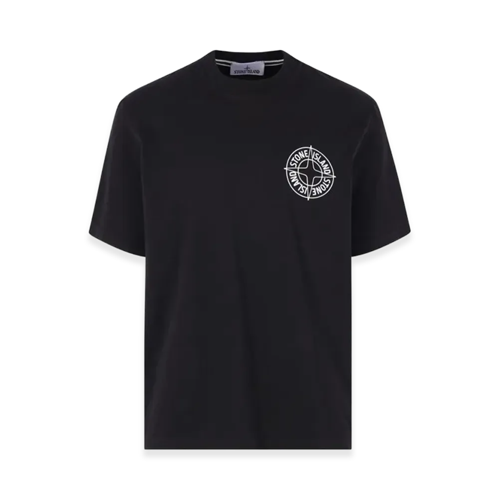Stone Island T-Shirt With 'outline Compass' Print "Black"