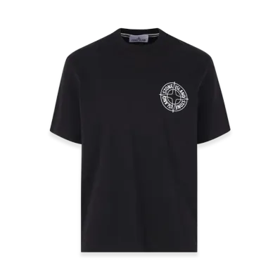 Stone Island T-Shirt With 'outline Compass' Print "Black"