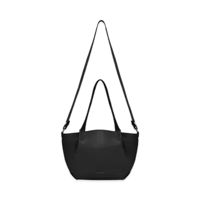 REPRESENT Leather Pleat Mini Tote "Jet Black"