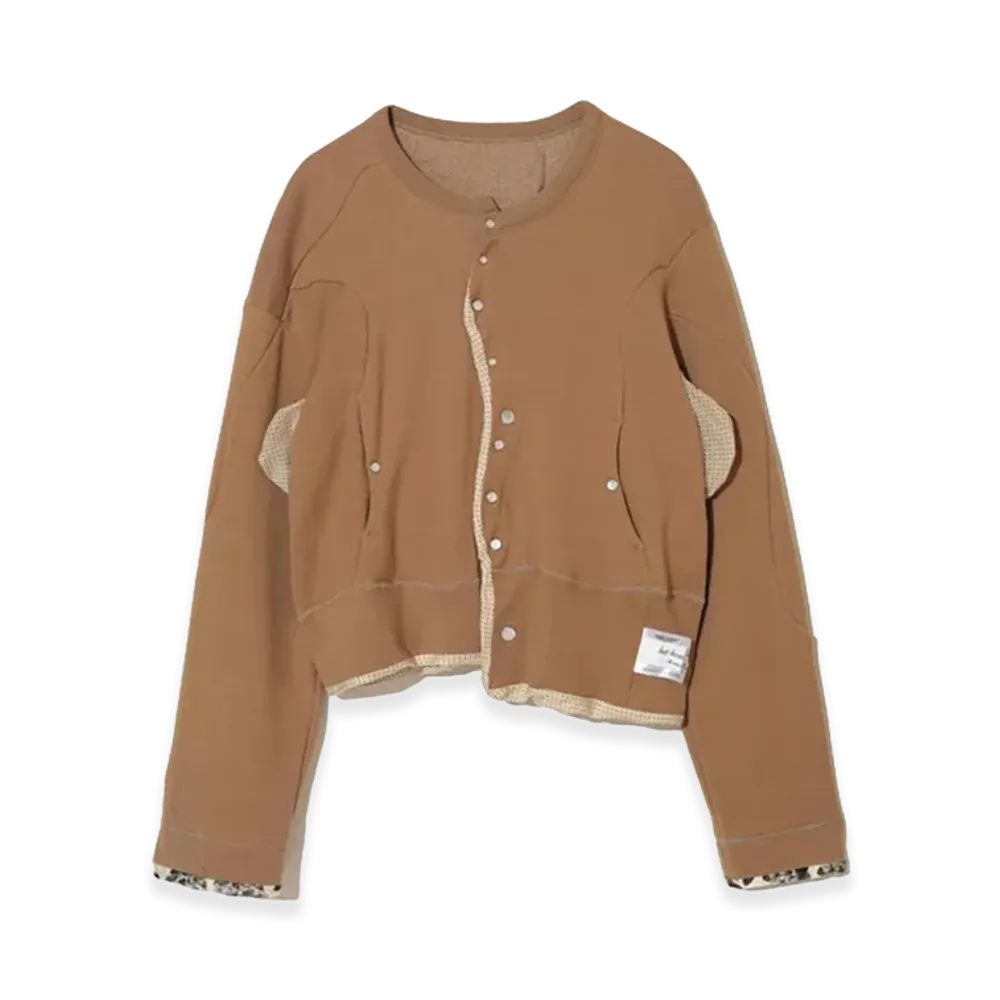 UNDERCOVER Cotton Brushed Back Cardigan "Beige"