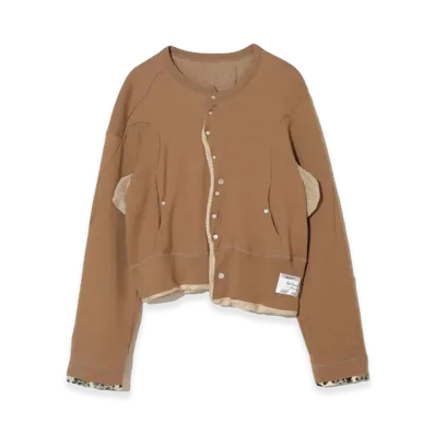 UNDERCOVER Cotton Brushed Back Cardigan "Beige"