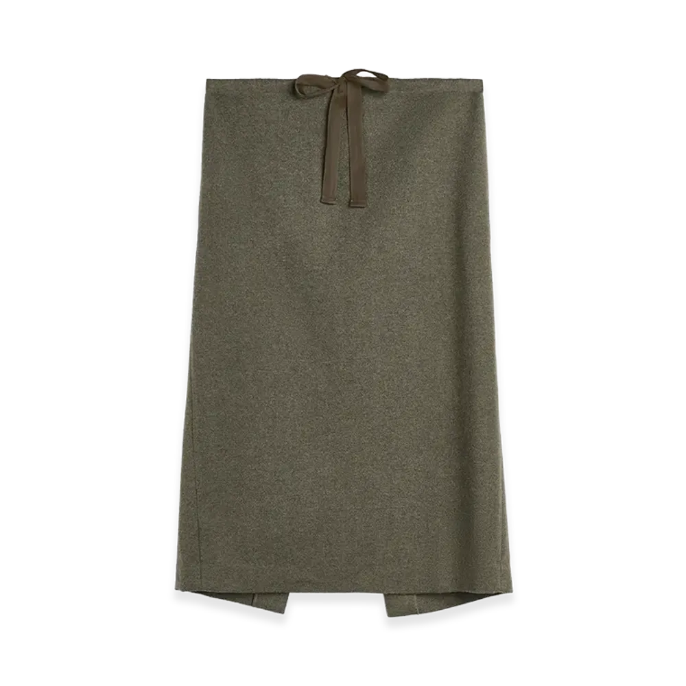 OUR LEGACY Women's Crush Skirt "Night Pine Fishbone Bound Wool"