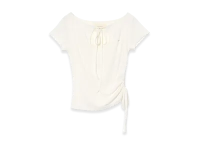 ANDMARY Women's Rill Ribbon Tops "Ivory"