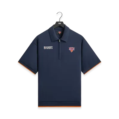 Kith x The New York Knicks Playoffs Zip Front Performance Knit Polo "Nocturnal"