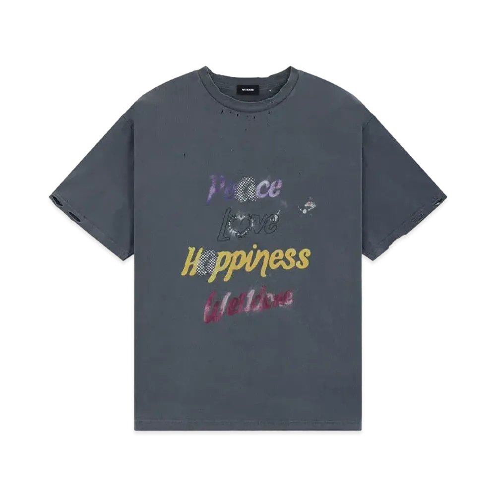 WE11DONE Peace We11done Logo T-shirt "Charcoal"