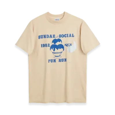 OUR LEGACY Work Shop Repossessed Marathon T-Shirt "Sundae Social Fun Run"