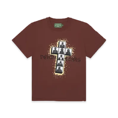 DENIM TEARS Cross Tee "Brown"