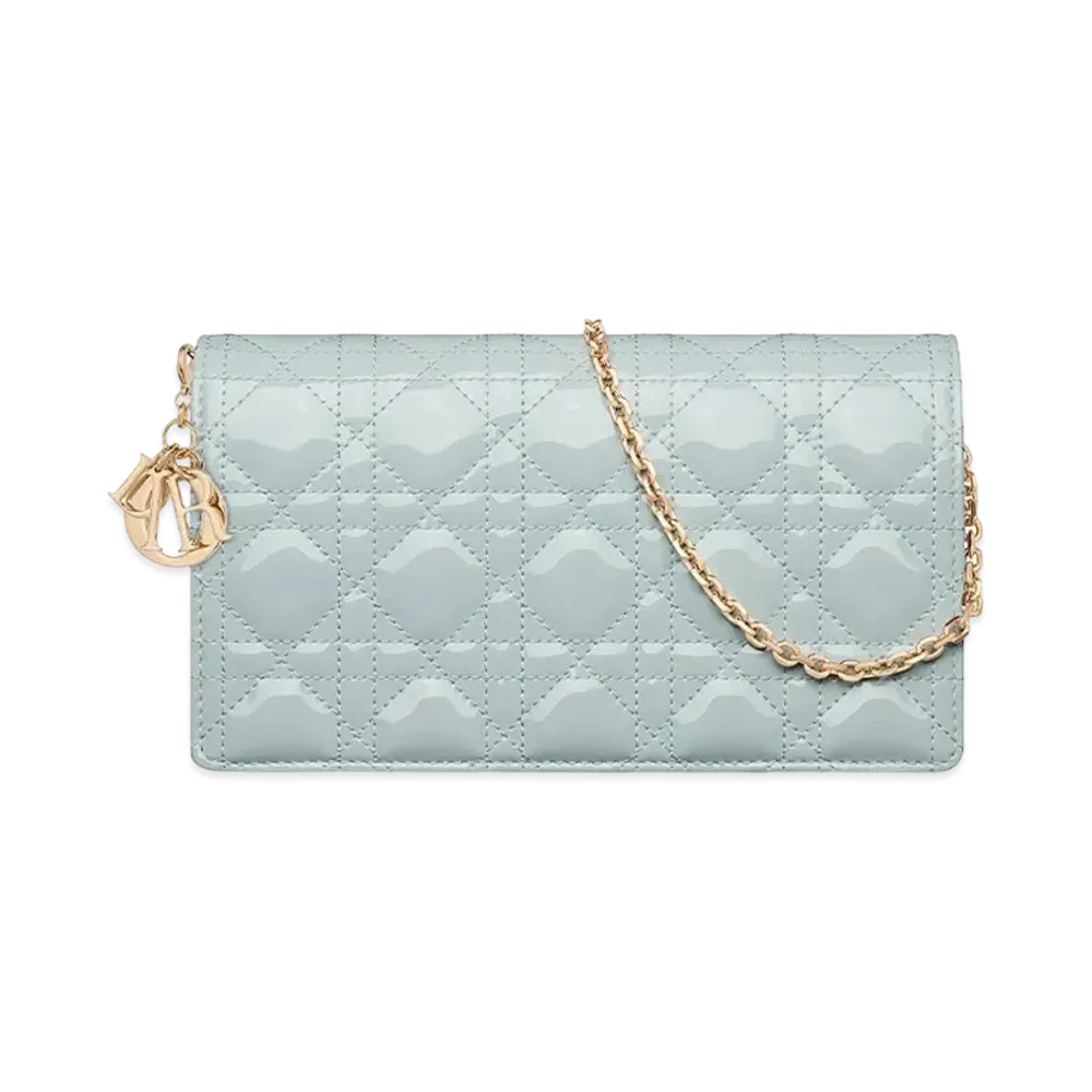 Dior Lady Pouch Patent "Placid Blue"