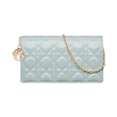 Dior Lady Pouch Patent "Placid Blue"