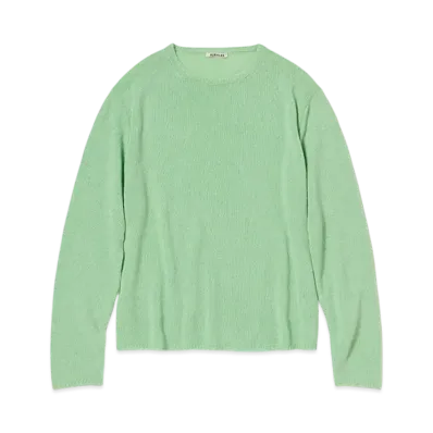 AURALEE Summer Cashmere Knit P/O "Light Green"