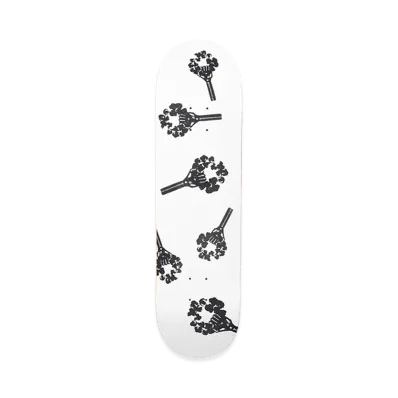 DENIM TEARS Hardies Tears Fist Wreath Skateboard "White"